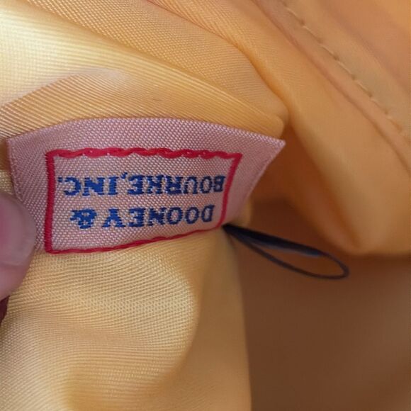 Dooney & Bourke Florentine Smith Bag Leather & White Nylon Vintage - Picture 14 of 16